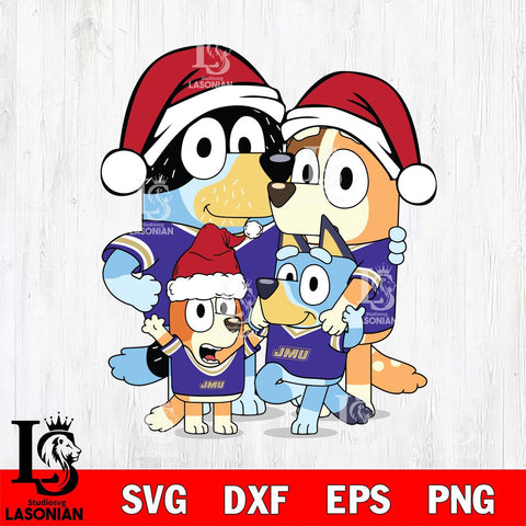 James Madison Dukes Bluey Family Christmas Svg Eps Dxf Png File, Digital Download, Instant Download