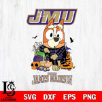 James Madison Dukes Bluey Halloween NCAA Svg Eps Dxf Png File, Digital Download, Instant Download