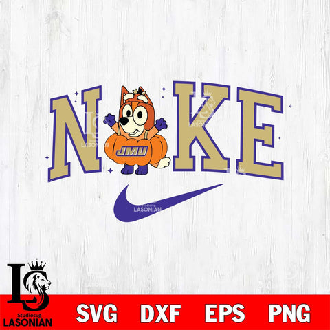 James Madison Dukes Bluey Halloween Nike NCAA Svg Eps Dxf Png File, Digital Download, Instant Download