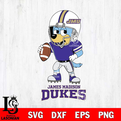 James Madison Dukes Bluey rugby Svg Eps Dxf Png File, Digital Download ,Instant Download, Cricut File