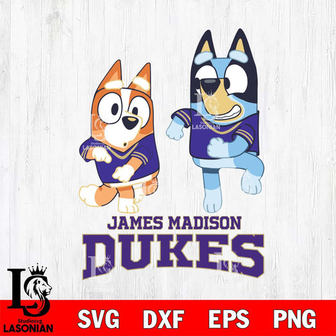 James Madison Dukes Bluey with Chilli Dance Svg Eps Dxf Png File, Digital Download, Instant Download