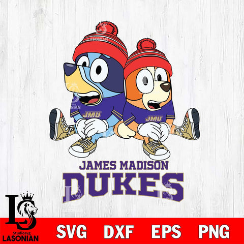 James Madison Dukes Christmas Bluey & Bingo Sit Cut Files,Bluey Cricut,Christmas Svg , Bluey svg , Digital Download, dxf eps png pdf file