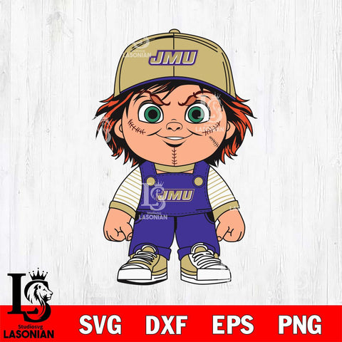 James Madison Dukes Chucky Horror Svg Eps Dxf Png File, NCAA svg, Digital Download, Instant Download