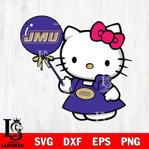 James Madison Dukes Cute Hello Kitty 2 Svg Eps Dxf Png File, Digital Download, Instant Download