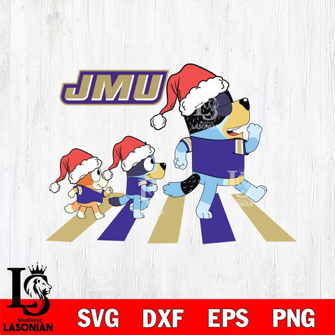 James Madison Dukes Family Bluey Walking Christmas Svg Eps Dxf Png File, Digital Download, Instant Download