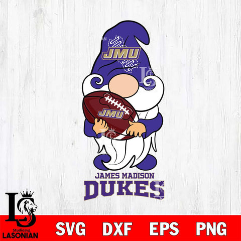 James Madison Dukes Gnomes Christmas football Svg Eps Dxf Png File, Digital Download, Instant Download