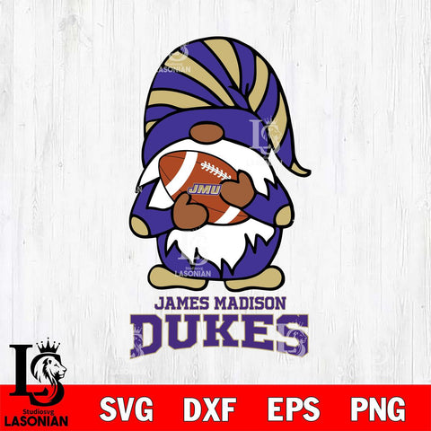 James Madison Dukes Gnomes Football Svg Eps Dxf Png File, Digital Download, Instant Download