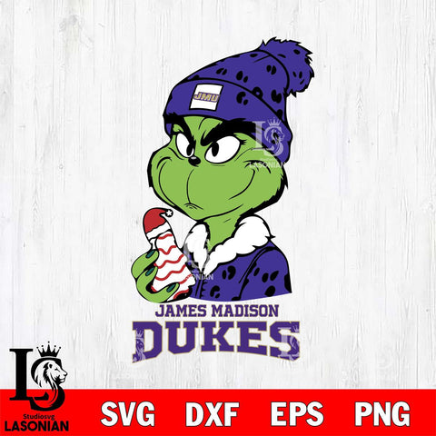 James Madison Dukes Grinch Tree Cake Svg Eps Dxf Png File, Digital Download, Instant Download