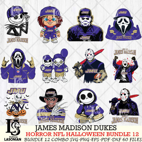 James Madison Dukes Halloween Bundle 12 SVG Svg Eps Dxf Png File, NCAA bundle svg, Digital Download, Instant Download