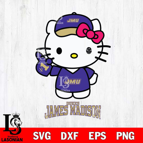 James Madison Dukes Hello Kitty Best Fan Svg Eps Dxf Png File, Digital Download, Instant Download