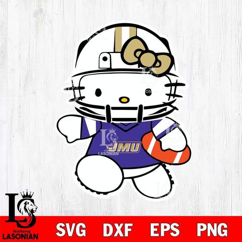 James Madison Dukes Hello Kitty sport 8 Svg Eps Dxf Png File, NCAA svg, Digital Download, Instant Download