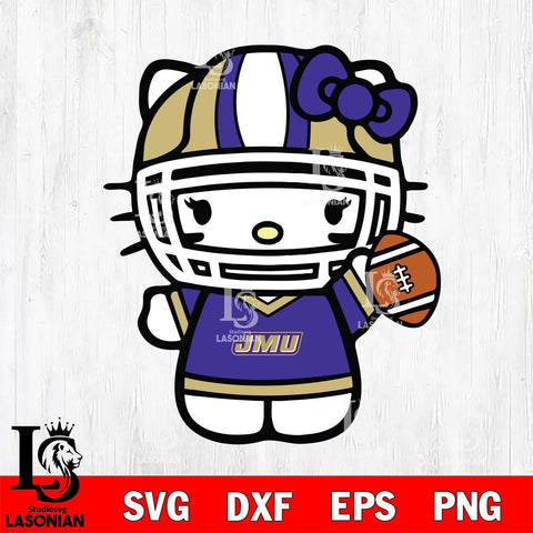 James Madison Dukes Hello Kitty sport 9 Svg Eps Dxf Png File, NCAA svg, Digital Download, Instant Download