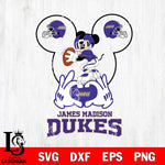 James Madison Dukes Mickey Heart Rugby Svg Eps Dxf Png File, Digital Download ,Instant Download, Cricut File