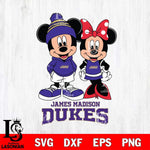 James Madison Dukes Mickey Minnie Mouse Cute Football Svg Eps Dxf Png File, NCAA svg , File Cut , Digital Download , Instant Download, Cut Svg Files