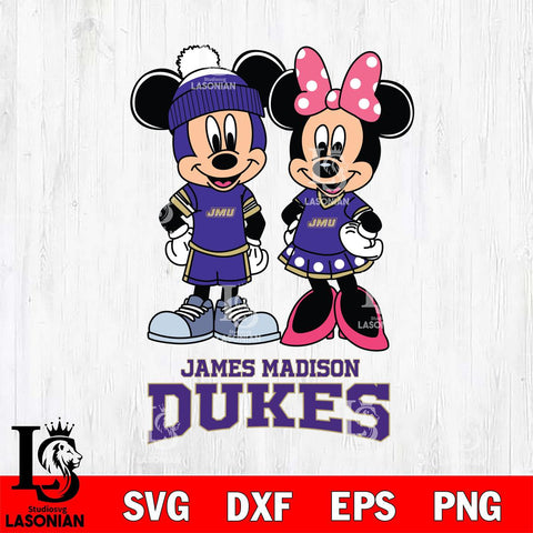 James Madison Dukes Mickey Minnie Mouse Pink Svg Eps Dxf Png File, NCAA svg , File Cut , Digital Download , Instant Download, Cut Svg Files