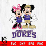 James Madison Dukes Mickey Minnie Mouse Sport Svg Eps Dxf Png File, NCAA svg , File Cut , Digital Download , Instant Download, Cut Svg Files