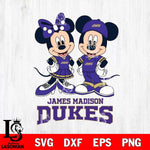 James Madison Dukes Mickey Minnie Mouse rugby ball Svg Eps Dxf Png File, NCAA svg , File Cut , Digital Download , Instant Download, Cut Svg Files