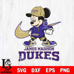 James Madison Dukes Mickey Mouse NIKE, Svg Eps Dxf Png File, Digital Download