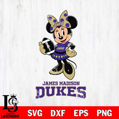 James Madison Dukes Minnie Mouse, Svg Eps Dxf Png File, Digital Download