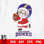 James Madison Dukes Santa Claus Cute Svg dxf eps png pdf file,NCAA svg,Digital Download,Cricut file