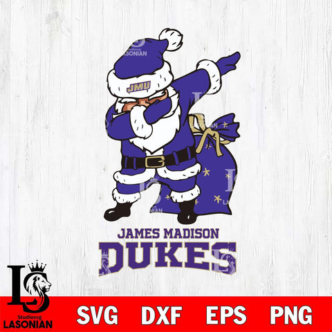 James Madison Dukes Santa Claus Ugly Svg dxf eps png pdf file,NCAA svg,Digital Download,Cricut file