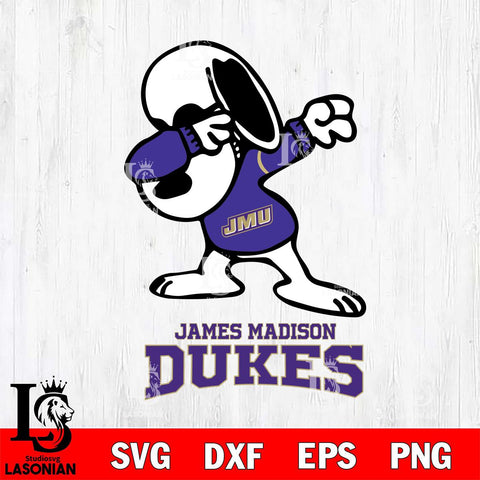 James Madison Dukes Snoopy Sport 3 Svg Eps Dxf Png File, Digital Download