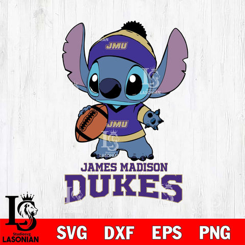 James Madison Dukes Stitch Disney, Svg Eps Dxf Png File, Digital Download