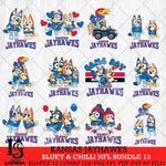 Kansas Jayhawks Bluey & Bingo Bundle 12 SVG Svg Eps Dxf Png File, Bundle NCAA svg, Digital Download, Instant Download