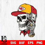 Kansas City Chiefs Badass Man Skull SVG