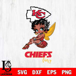 Kansas City Chiefs Beauty Black Fairy Betty Boop Svg Eps Dxf Png File, Digital Download, Instant Download