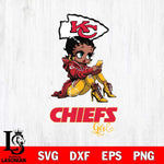 Kansas City Chiefs Beauty Black Fan Girl Football Svg Eps Dxf Png File, Digital Download, Instant Download