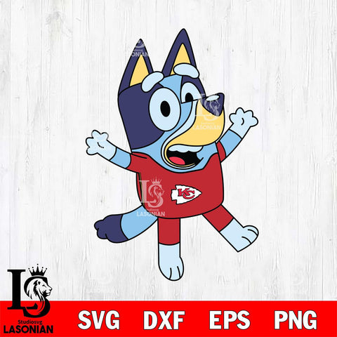 Kansas City Chiefs Bluey 3 NFL Svg Eps Dxf Png File, Digital Download, Instant Download