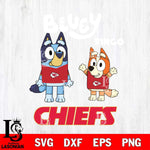 Kansas City Chiefs Bluey & Bingo 4 Svg Eps Dxf Png File, NFL svg, Digital Download, Instant Download