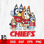 Kansas City Chiefs Bluey & Bingo 7 Svg Eps Dxf Png File, NFL svg, Digital Download, Instant Download