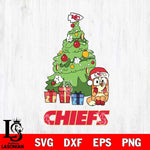 Kansas City Chiefs Bluey Chilli Christmas Tree Svg Eps Dxf Png File, Digital Download