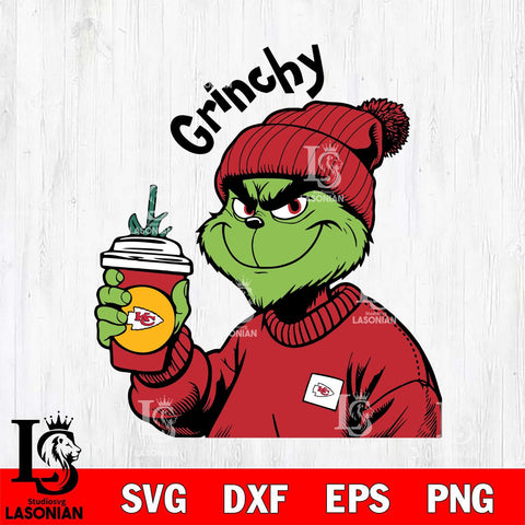 Kansas City Chiefs Boujee Grinch 10 Svg Eps Dxf Png File, Digital Download, Instant Download