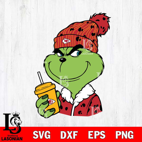 Kansas City Chiefs Boujee Grinch 3 Svg Eps Dxf Png File, Digital Download, Instant Download