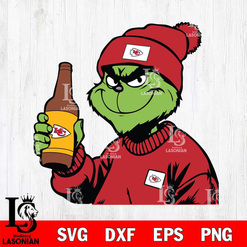 Kansas City Chiefs Boujee Grinch 5 Svg Eps Dxf Png File, Digital Download, Instant Download