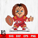 Kansas City Chiefs Chucky Horror 2 Svg Eps Dxf Png File, NFL svg, Digital Download, Instant Download