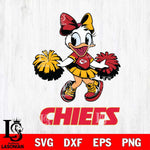 Kansas City Chiefs Daisy Duck Cheerleader Disney, Svg Eps Dxf Png File, Digital Download