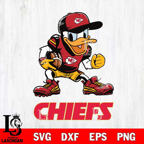 Kansas City Chiefs Donal Duck Disney, Svg Eps Dxf Png File, Digital Download