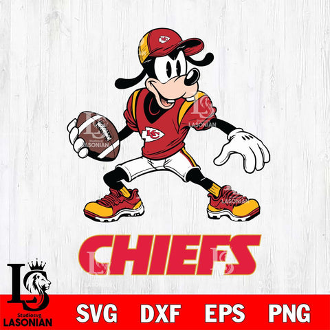 Kansas City Chiefs Goofy Disney, Svg Eps Dxf Png File, Digital Download