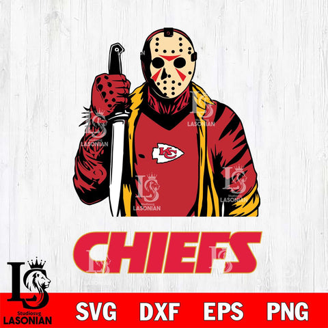 Kansas City Chiefs Jason Voorhees 6 Svg Eps Dxf Png File, Digital Download