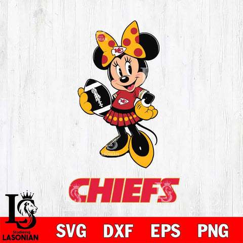 Kansas City Chiefs Minnie Mouse, Svg Eps Dxf Png File, Digital Download