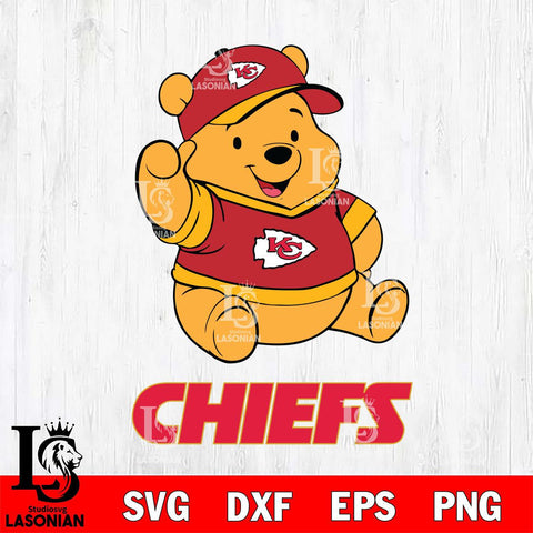 Kansas City Chiefs Pooh Bear Disney, Svg Eps Dxf Png File, Digital Download