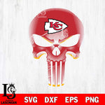 Kansas City Chiefs Punisher Skull SVG