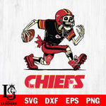 Kansas City Chiefs Skeleton Football Svg Eps Dxf Png File, Digital Download