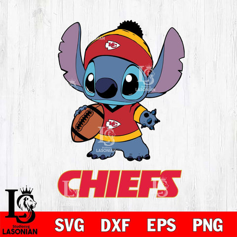 Kansas City Chiefs Stitch Disney, Svg Eps Dxf Png File, Digital Download