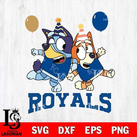 Kansas City Royals Bluey & Bingo 11 Svg Eps Dxf Png File, MLB svg, Digital Download, Instant Download