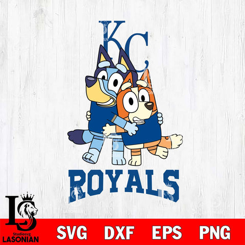 Kansas City Royals Bluey & Bingo 12 Svg Eps Dxf Png File, MLB svg, Digital Download, Instant Download